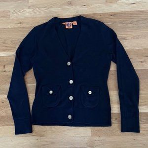 Tory Burch Navy Wool Cardigan size M